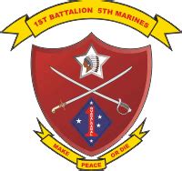 1st Battalion 5th Marines -2 Decal - Military Graphics