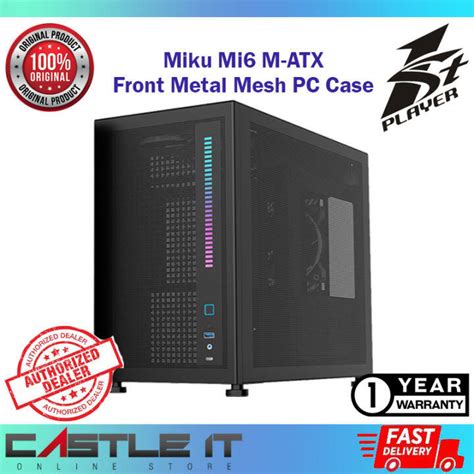 1st Player Miku Mi6 Micro Atx Front Metal Mesh M Atx Pc Gaming Casing