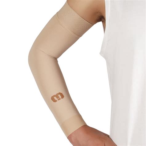 KEKING Lymphedema Compression Arm Sleeves With Silicone Band For Men