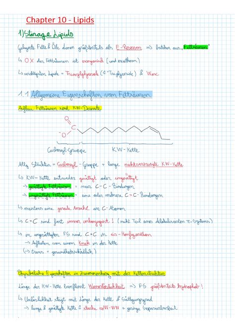 BC0 Kapitel 2 1 Lipide Lehninger Kap 10 Grundlagen Biochemie I