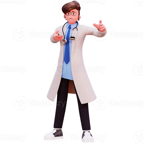 3d Character Male Doctor Illustration 10314331 Png