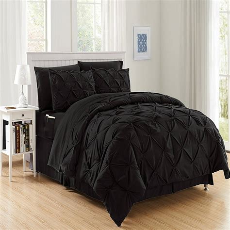 Silky Soft Pintuck Bed In A Bag Piece Comforter Set Hypoallergenic