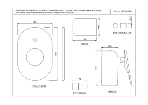 Laguna Exposed Part Of Single Lever Hi Flow Diverter