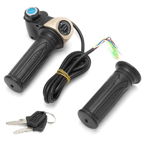 24v Electric Bike Throttle Grip With Led Display Waterproof Electric