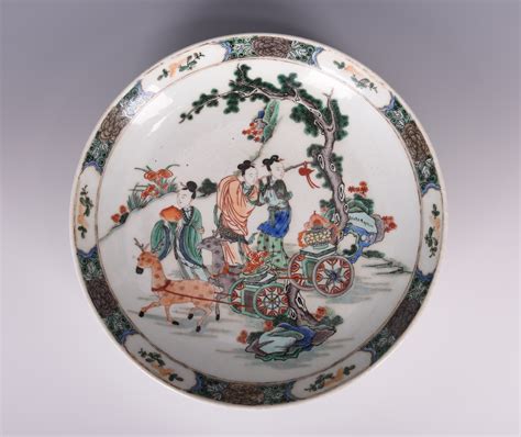 Sold Price Chinese Famille Verte Porcelain Plate Kangxi Mark