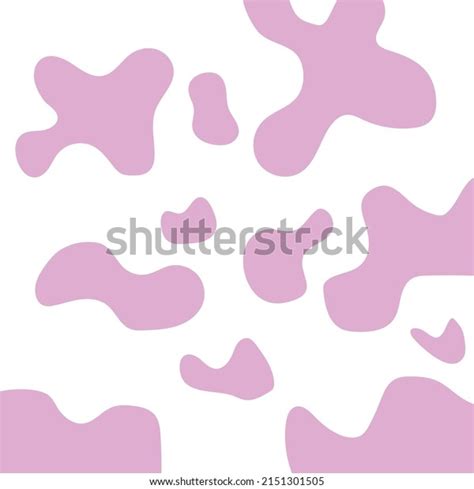 Kid Drawing Pink Cow Seamless Pattern Stock Vector Royalty Free