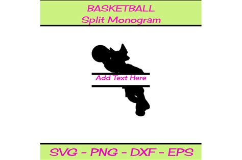 Basketball Split Monogram Svg By Brilliant Digital Designs Thehungryjpeg