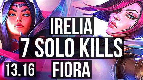 Irelia Vs Fiora Top Winrate Solo Kills Kr Master