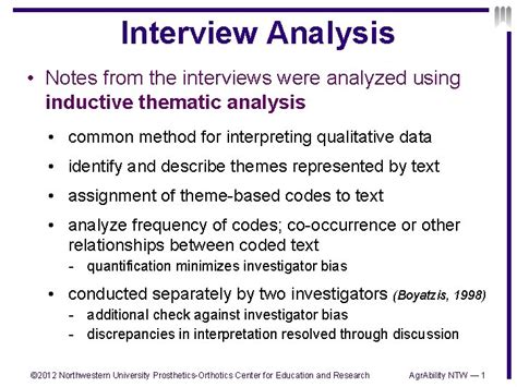 Interview Analysis Notes From The Interviews Were Analyzed