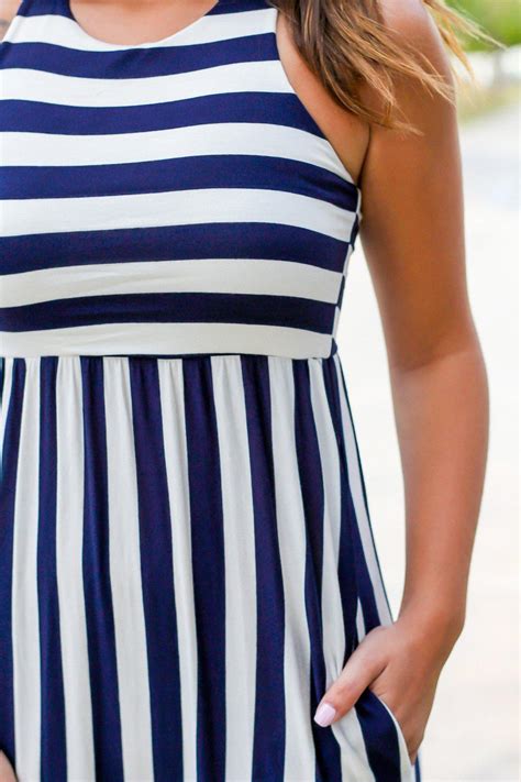 Navy Striped Maxi Dress Maxi Dresses Saved By The Dress