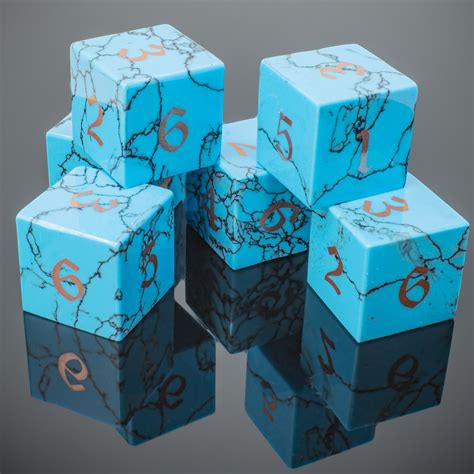 Sleeping Beauty Turquoise Dice Artisan Dice