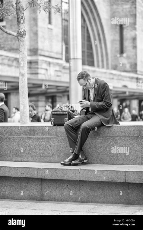 Kings Cross London Black And White High Resolution Stock Photography