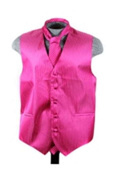 Vest Tie Set Red Color Shade Violet