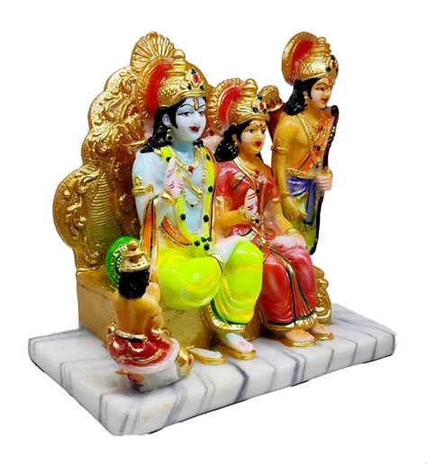 Ram Darbar Statue Ram Sita Lakshman And Hanuman Marble Dust Idol