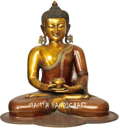 Mamta Handicraft Antique Brass Buddha Sitting Statue Size Dimension