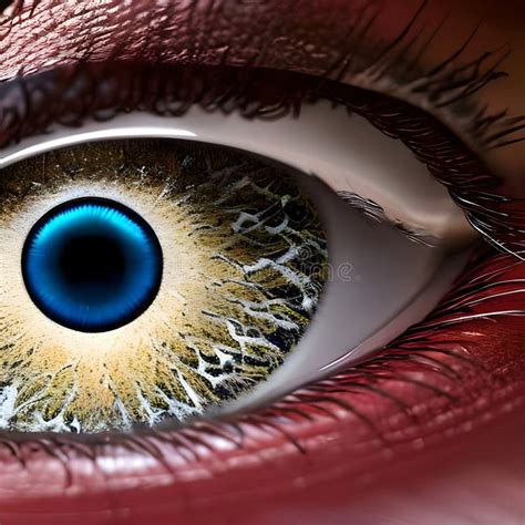 The Closeup Eyeballs Of Human And Some Living Animals Stock