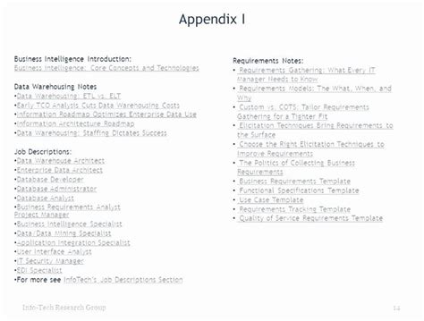 Business Intelligence Report Requirements Template Best Of 9 Business
