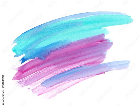 Bright Purple And Turquoise Blue Diagonal Brush Strokes Painted In