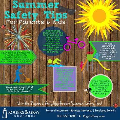 Summer Safety Tips Infographic Rogers And Gray Insurance