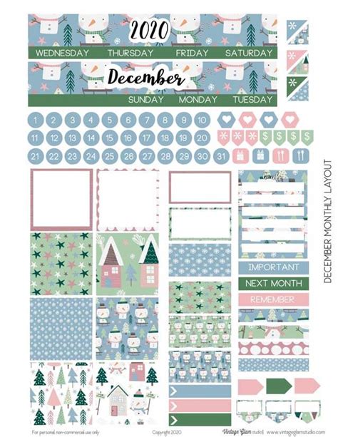 December Monthly Layout - Classic Happy Planner