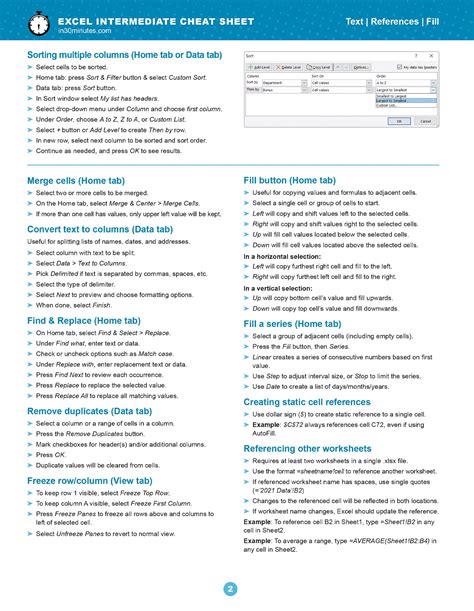 Microsoft Office Cheat Sheet 5 Pack Windowsmacos In 30 Minutes