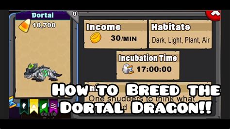 How To Breed The Dortal Dragon In Dragonvale Breeding Hints Leave