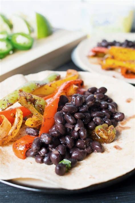 Black Bean Fajitas Recipe The Thirsty Feast By Honey And Birch