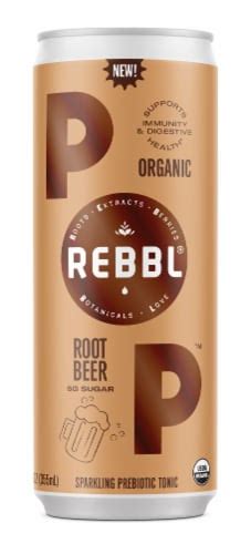 Rebbl Organic Root Beer Pop Sparkling Prebiotic Tonic Fl Oz Kroger