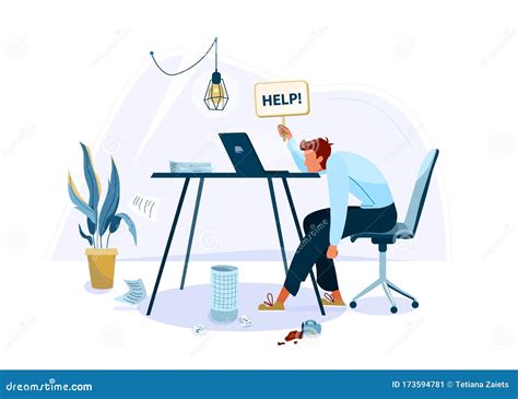 Cartoon Of A Frustrated Office Worker | CartoonDealer.com #8398547