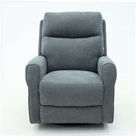 Geeksofa Modern Fabric Manual Recliner Chair With Swivel For Living