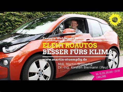 Grünes Energie Webinar Elektroautos Besser fürs Klima YouTube