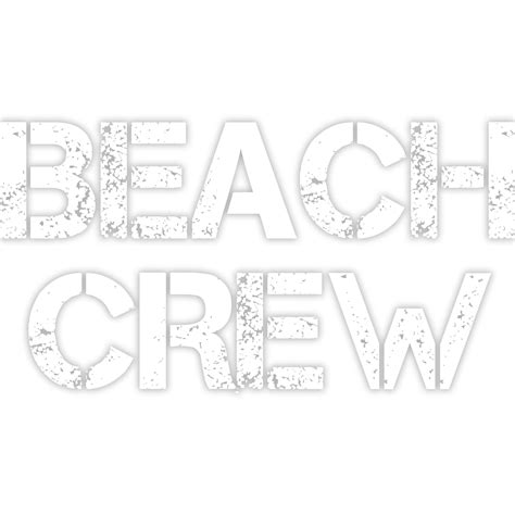 Beach Crew Text Word Dtg Printing Design E4hats