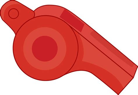 Red Whistles Illustration Vector On White Background Vector