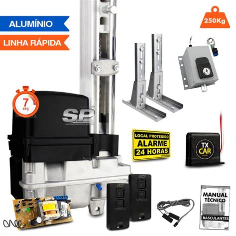 Kit Motor Ppa Basculante Hp Trava Suporte Tx Car Port O Kg