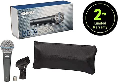 Shure BETA 58A Vocal Microphone Single Element Supercardioid Dynamic