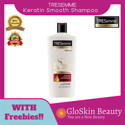 Gloskin Beauty Original Tresemmé Keratin Smooth Anti Frizz And Hair Straightener Shampoo For Dry