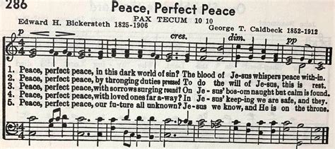 Peace, perfect peace [hymn lyrics] - Gospel Music Lyrics Home