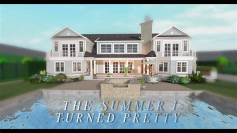 Building The Summer I Turned Pretty House In Bloxburg Youtube