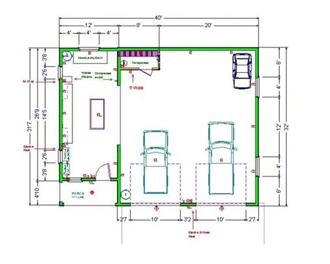 Shop House Plans Design Garage Building Floor JHMRad 70390