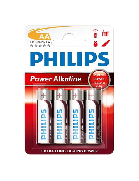 Pilha Philips Power Alcalina Aa Lr V Bl