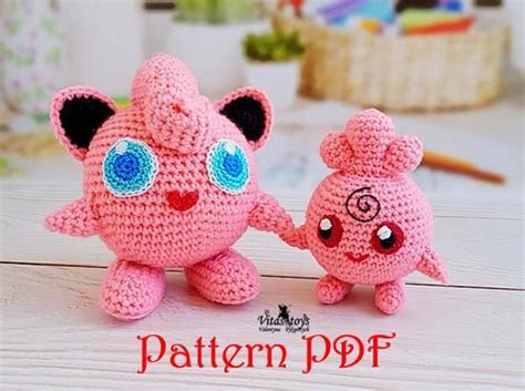 Pok Mon Crochet Pdf Amigurumi Pokemon Jigglypuff And Igglybuff