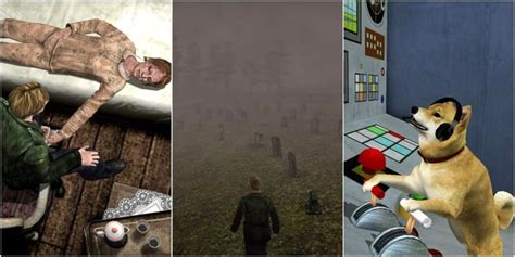 A Collection Of Ending Scenes From Silent Hill 2 Far Left A Woman