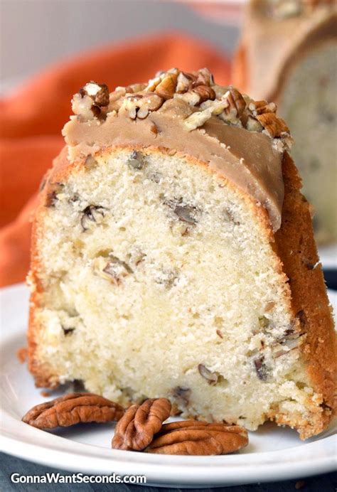 Easy Bourbon Pecan Pound Cake With Caramel Glaze