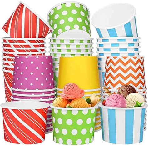 Amazon 120 Pcs 9 Oz Ice Cream Bowls Paper Cups Disposable With 120