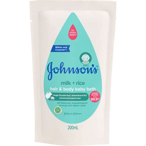 Jual JOHNSON S Milk Rice Hair Body Baby Bath Sabun Bayi 2in1