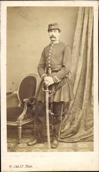 Cdv Franz Sischer Soldat Dritte Republik Uniform Standportrait