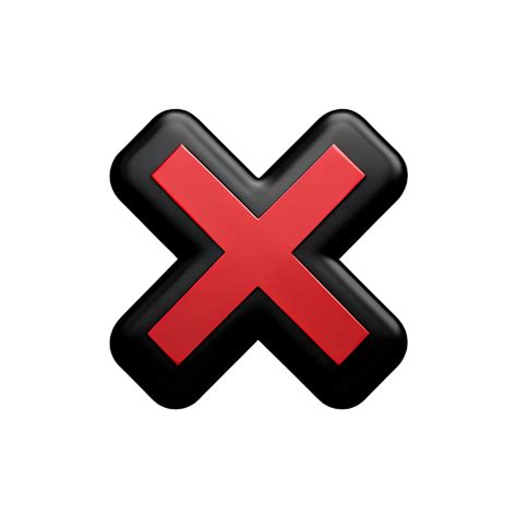 3d Icon Cross Mark 25208761 Png