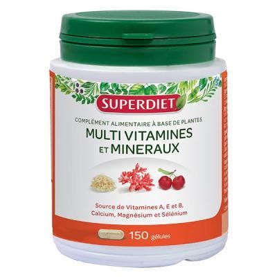 Superdiet Multivitamines et Minéraux 150 Gélules Pot 150 gélules