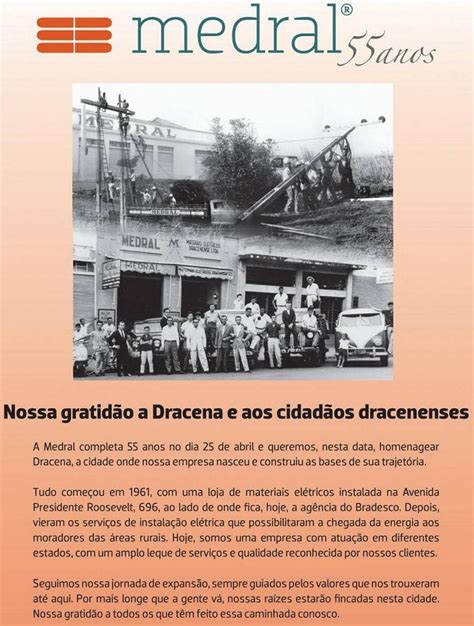 Bastidores da Notícia Dracena MEDRAL COMEMORA 55 ANOS TUDO COMEÇOU EM