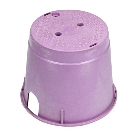 Nds 10 In H 10 In Round Standard Series Valve Box And Cover Purple Reclaimed Water Cover